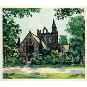  1945 Print Main Line Church Pennsylvania Religion Bernard 