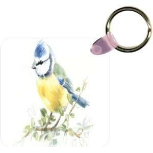  Blue and Yellow Bird Art Art Key Chain   Ideal Gift for 