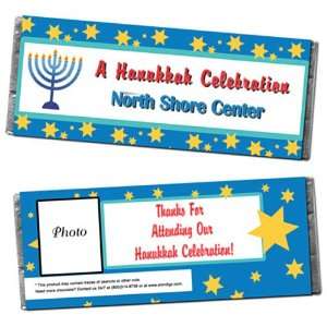  Hanukkah Menorah Personalized Photo Candy Bar Wrappers 