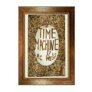    Book Cover, The Time Machine with Vienna Wood Frame   Broken 