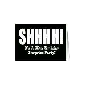 66th Birthday Surprise Party Invitation Card: Toys & Games