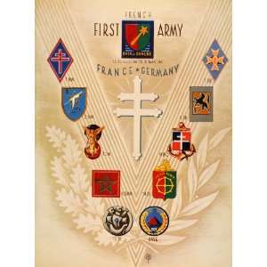   Armee Blindee Cross Badge Art   Original Color Print: Home & Kitchen
