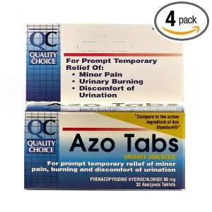  Quality Choice Azo Tabs Urinary Analgesic 95mg. Tablet 32 