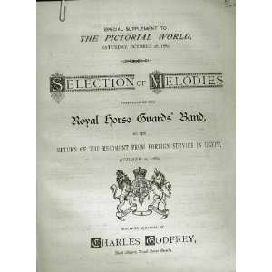    1882 MELODIES ROYAL HORSE BAND AULD LANG SYNE MUSIC