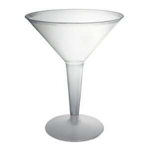  Party Essentials 2 Pc Clear Plastic Martini Glasses 