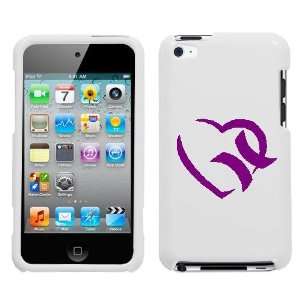 APPLE IPOD TOUCH ITOUCH 4 4TH PURPLE HURLEY HEART ON A WHITE HARD CASE 