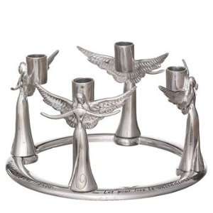  Serenity Angel Love Friendship Silver Advent Ring Candle 