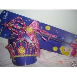   Store Sleeping Beauty Wand Tiara Crown Set 2PC New w/lights and sound