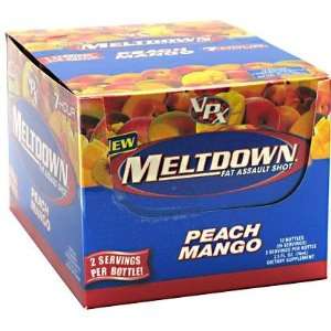 VPX Meltdown RTD, Peach Mango, 12 Bottles 2.5 fl oz (74mL)