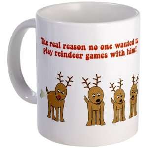  Funny Christmas Rudolf Coffee Mug: Kitchen & Dining