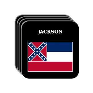  US State Flag   JACKSON, Mississippi (MS) Set of 4 Mini 