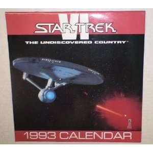  Star Trek 6 the Undiscovered Country 1993 Wall Calendar 