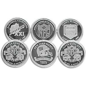    Giants Highland Mint Super Bowl Silver Coin Sets