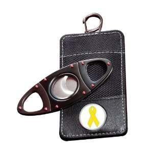  CMC Golf Support Our Troops Cigar Cutter with Sheath 