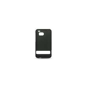 Rubberized phone case with solid black design that fits onto your HTC 