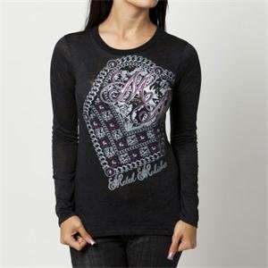 Metal Mulisha Womens Finesse Longsleeve T Shirt   Large/Black