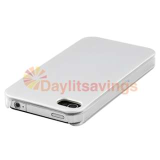   Clear Side Hard Case Cover+PRIVACY FILTER LCD Guard for iPhone 4 G 4S