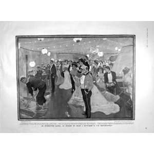   1905 DANCE BATTLE SHIP FLOOD FRENCH SUBMARINE BIZERTA