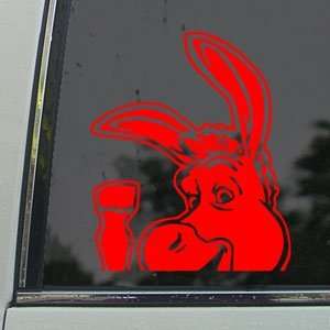  DONKEY Red Decal SHREK Car Truck Bumper Window Red Sticker 