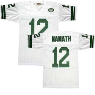 Joe Namath #12 New York Jets White Sewn Throwback Mens Size Jersey 