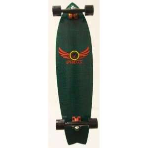  Dregs 37.5 F 1 Fiberweave Green Longboard Deck (Deck Only 