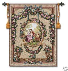 Fine Art Tapestry Victorian Couple Wall Hanging  