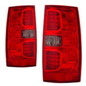    2007 2009 Chevy Tahoe KS LED Red/Smoke Tail Lights: Automotive