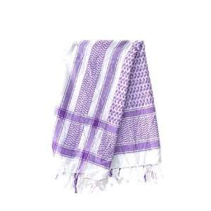  Cotton Arab Scarf Shemagh CAFIA   Purple & White 