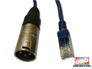 RJ45 to XLR Male DMX Cable Adapter 3ft, USA Seller  