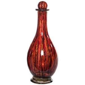  Chestnut Small Decorative Glass Bottle with Top