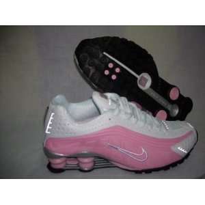  Nike Shox R4 Pink/White/Grey Womens Size 7: Sports 