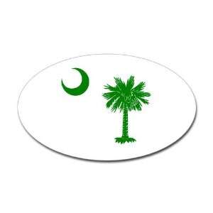  Palmetto and Crescent SC Travel Oval Sticker by  