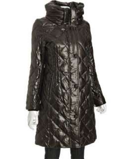 Hilary Radley New York bear quilted funnel neck down coat   up 