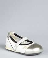 Hogan BABY white and leather cap toe flats style# 318397001