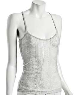 Free People silver lace racerback camisole  