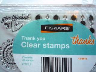 42Pc. Clear Stamp Set ~THANK YOU~ by FISKARS  