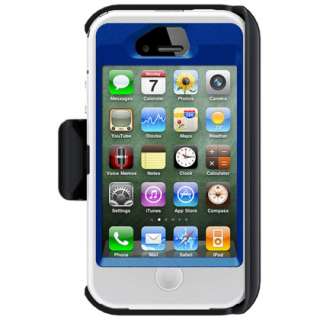 Apple iPhone 4S OtterBox Defender Case w/ Holster Belt Clip (White on 