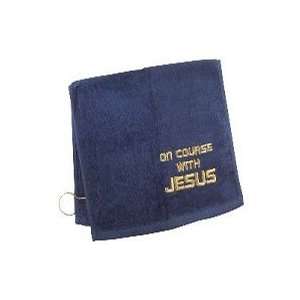  Golf Towel Oncourse With Jesus Navy 