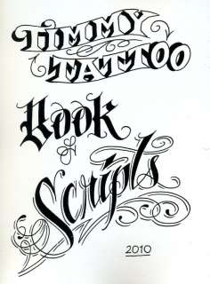 Timmy Tattoo s Script Book   huge collection of styles  