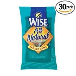 Wise All Natural Potato Chips, 2.0 Oz Bags (Pack of 30):  