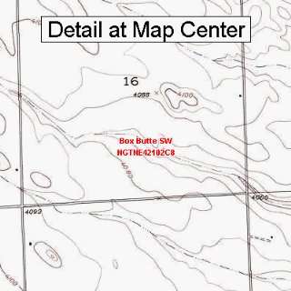  USGS Topographic Quadrangle Map   Box Butte SW, Nebraska 