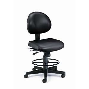  OFM Continuous Use Task Chair   Black vinyl Industrial 