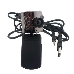  30M Pixel 6LED USB Webcam Camera Lamp Light With Mic For 