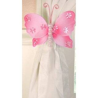 Nylon Butterfly Curtain Tieback   Pink Isabella (Sold Individually)