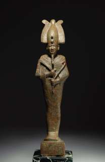 Very Fine Ancient Egyptian Bronze Solid Cast Osiris figure   600 B.C 