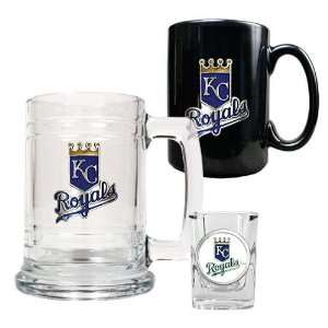 Kansas City Royals MLB 15oz Tankard, 15oz Ceramic Mug & 2oz Shot Glass 