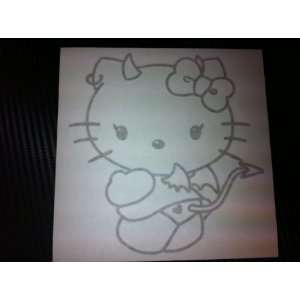  1 X Hello Kitty Devil Style Racing Car Decal Sticker 