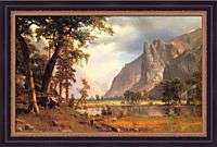 Framed 1870 Yosemite Valley Albert Bierstadt Canvas Art  
