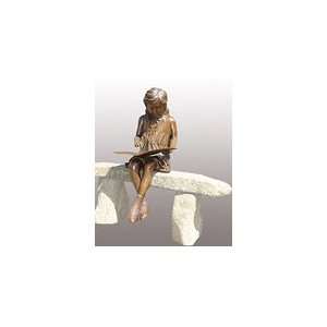  Outdoor Bronze Statue of Girl Reading a Book Sports 
