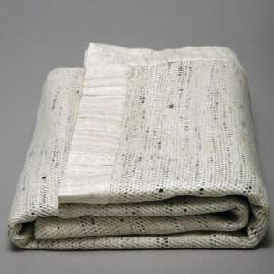  Belle Epoque Oatmeal Silk/Wool Throw Blanket: Home 